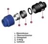 PE Koppeling 40mm met 90° hoek en klemaansluiting voor Productafbeelding-voorbeeld 5