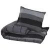 vidaXL Set di biancheria da letto grigio scuro 135x200 cm Anteprima dell’immagine prodotto 3