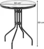 Runder Tisch Island 60Cm Mit 4 Stühlen Sofia, Schwarz Produktbild-Vorschau 3