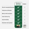 A comparison table highlighting the features of 'Doktor Health' products against 'Andere' (others), with product images at the bottom. Podgląd zdjęcia produktu
