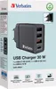 Verbatim Ladegerät 30W, 1x USB-C , 3x USB-A, (PD 3.0, QC Produktbild-Vorschau 5