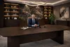 Executive Schreibtisch Dunkel Holz Modern Hochwertig Produktbild-Vorschau 1