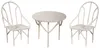 Rayher Mini Set di Sedute 3 pezzi Bianco 2 Sedie 1 Tavolo Anteprima dell’immagine prodotto 1