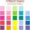 100 Blatt - 120g Tonpapier A4 Bunt, Bastelpapier Buntes Produktbild-Vorschau 2