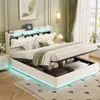INONEFT čalúnená posteľ 160x200 cm s hydraulickým systémom Náhľad obrázku produktu 1