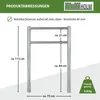 2x Fahrradanlehnbügel mit Knieholm 115x75 cm Stahl Produktbild-Vorschau 3