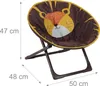 Relaxdays Moonchair pre deti, lev, skladací, VxŠxH: 47 x 50 Náhľad obrázku produktu 4