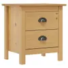 vidaXL Tables de nuit Hill 2 pcs. 46x35x49,5 cm pin massif Voir les images du produit 2