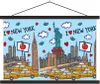 MuchoWow® Textilposter New York - Zeichnung - Produktbild-Vorschau 1
