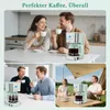 Collage of lifestyle shots showing a coffee maker in different settings. Produktbild-Vorschau