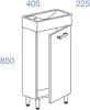 VBChome Badunterschrank 40x85x22 cm Weiß Stehend mit Produktbild-Vorschau 9