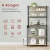 WOLTU Küchenregal, 6-stöckig, 6 Haken, Metallrahmen, mit Produktbild-Vorschau 8