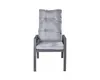 A single gray dining chair with cushions is shown against a white background. Produktbild-Vorschau
