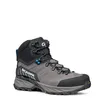 Wanderschuh "Rush Trek Pro GTX" von Scarpa in Grau und Schwarz mit blauen Akzenten und Schnürung. Produktbild-Vorschau