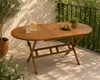 DEGAMO Gartentisch Klapptisch Holztisch 85x160cm oval, Holz Produktbild-Vorschau 2