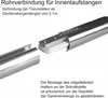 Close-up of a metal rod connection for curtain rods, showing how two pieces join together with a white plastic insert and metal fasteners. Produktbild-Vorschau