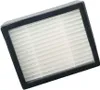 A close-up, angled view of a white pleated air filter with a black frame. Produktbild-Vorschau