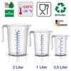 BigDean Messbecher-Set - 3 Größen: 500ml, 1L, 2L - Produktbild-Vorschau 6