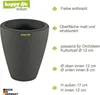 Keramik Blumentopf Rhodos für Orchideen anthrazit H 17 cm Produktbild-Vorschau 4