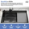ANW HOME lavello cucina 78x50 cm destro topmount Graphite Anteprima dell’immagine prodotto 4