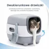 Kuweta dla kota, duża, 54 cm, zamknięta, szara, z łopatką, Podgląd zdjęcia produktu 4