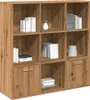 vidaXL Regał Artisan dąb 98x29x97,5 cm Materiał Podgląd zdjęcia produktu 9