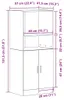 vidaXL Armoire de cuisine blanche 57x41,5x131,5 cm Bois Voir les images du produit 8