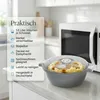 2 Stück Set Mikrowellenschüssel mit Deckel und Dampfventil Produktbild-Vorschau 2