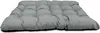 A gray tufted dog bed on a white background. Voir les images du produit