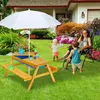 Grupa miejsc do siedzenia dla dzieci Drewno z parasolem Podgląd zdjęcia produktu 3