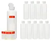 10 plastových fliaš 250 ml okrúhleho tvaru z HDPE, prírodná Náhľad obrázku produktu 1