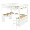 Merax Lit mezzanine 140x200cm avec table longue en U et Voir les images du produit 9