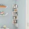 Wandregal Wand-Eckregal Wandregale 20x20x123cm Weiß Produktbild-Vorschau 3
