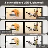 Sideboard mit LED-Vitrine 160x35x80cm, Weiß Hochglanz, Produktbild-Vorschau 2