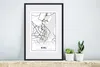 MuchoWow® Gerahmtes Poster Karte - Kiel - Stadtplan 40x60 Produktbild-Vorschau 4