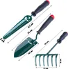 A set of three garden tools with dimensions indicated by measurement lines and text. Podgląd zdjęcia produktu