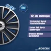 4 STK 15 Zoll Quadro schwarz PETEX Radkappen Radzierblenden Produktbild-Vorschau 3