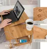 Table de lit 55 x 35 x 26 cm, double ventilateur - marron Voir les images du produit 3