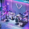 ZELURXX L-förmiger Gaming-Schreibtisch mit LED-Beleuchtung, Produktbild-Vorschau 3
