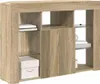 vidaXL Meuble TV d'angle LED Chêne Sonoma 100x40x68cm Voir les images du produit 3
