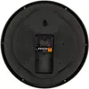 The back of a black wall clock showing the battery compartment and clock mechanism. Náhled obrázku produktu