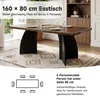 STILVORA Eettafel 160x80 cm, geschikt voor 4-6 personen, Productafbeelding-voorbeeld 4