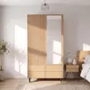 Kledingkast met kledingstang en deuren, garderobe met Productafbeelding-voorbeeld 3