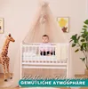 Alavya Home Baldacchino Letto con Pompon in Tulle Morbido Anteprima dell’immagine prodotto 4