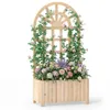 Jardinière COSTWAY avec treillis, jardinière d'extérieur Voir les images du produit 1
