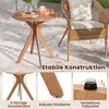 Wetterfester Gartentisch aus Akazienholz Runder Holztisch Produktbild-Vorschau 4