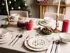 BELIANI Sada 12 kusů bílého porcelánového nádobí s glazurou Náhled obrázku produktu 2