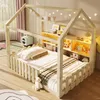 Flieks Kinderbett Hausbett 90x190cm mit Led, Bodenbett mit Produktbild-Vorschau 2