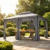 Outsunny Pavillon 4x3 m Wasserabweisend Stabil Produktbild-Vorschau 8