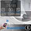 LED Badspiegel 80cm Rund Badspiegel mit Bluetooth Uhr Produktbild-Vorschau 3